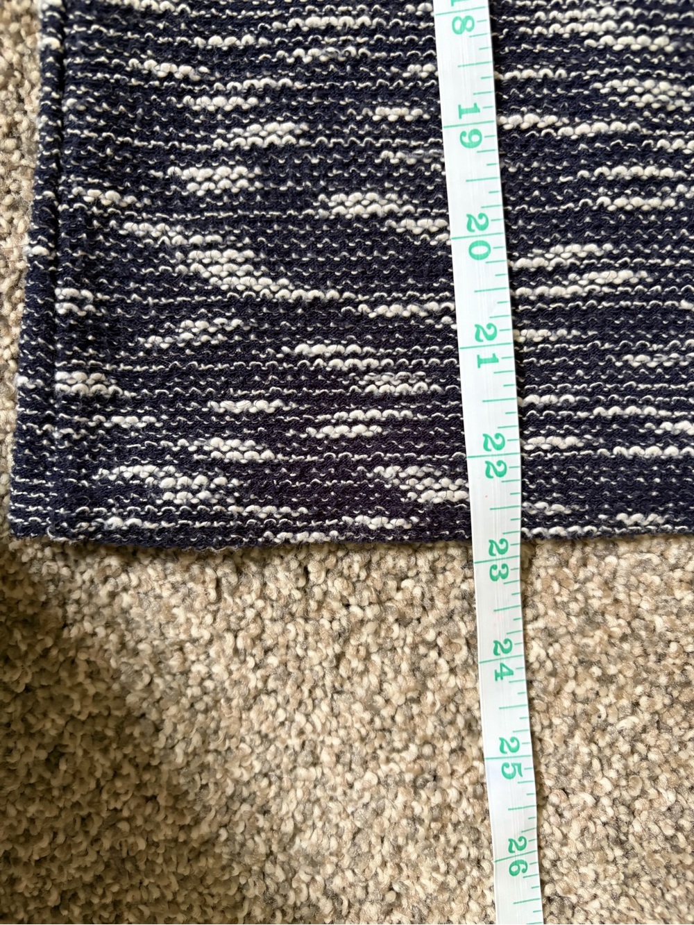 Anthropologie Postmark Knit Top Textured Navy Space Dye Lace Short Sleeve 2010s - Picture 10 of 10